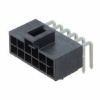 Molex Konektor PCB, řada: 105314, počet kontaktů: 12, počet řad: 2, rozteč: 2.5 mm, orientace těla: Pravý úhel, Průchozí