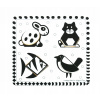 Bigjigs vkladacie puzzle čiernobiele tvary