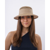 Slamený klobúk - šiltovka proti slnku - Seeberger - morská tráva s béžovou stuhou Veľkosť: 55 cm (S)