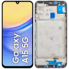 LCD Displej + Dotyková plocha + Rám - Samsung Galaxy A15 4G A155, A15 5G A156 Black OLED