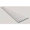 Dekoračný 3D lamelový Akustic panel 265x30x2,4 cm Filc MDF Diamant Sivá lamela fólia Biela 3D-F-BIEL-DIAM