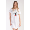 Vienetta Dámska nočná košeľa s krátkym rukávom Šteňa Farba: Šedá - svetlo, Veľkosť: S