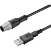 Weidmüller SAIL-M12G-USB-3.0U pripojovací kábel pre senzory - aktory, 1268520000, piny: 4, 3.00 m, 1 ks; 1268520000