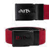 Opasok - Pit Bull West Coast Black, Red Belt - Unisex Product (Pit Bull Parciany Belt pre lapovacie nohavice)