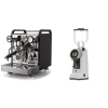 Rocket Espresso Mozzafiato FAST V, black + Eureka Helios 75, grey