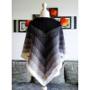 Šatka - BAYALA'S SACKSCARF AURCAMN/ZIMNÁ COSTALA BIELA Biela, čierna, šedá (Krásny veľký teplý šál_ombre čierny/šedý/biely)