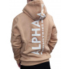 Alpha Industries Back Print Hoody pánska mikina Dusty Coral Veľkosť: M, Farba: ružová