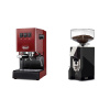 Gaggia Classic E24 BC, red + Eureka Mignon Silenzio 55, CR black