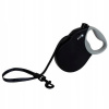 Alcott Expedition 7,5 m Black dlhé automatické vodítko pre psa, čierna L