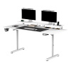 Pracovný stôl, elektricky nastaviteľná výška, 160X70 cm, 72-117 cm, HIGHLANDER XXL WHITE, biely, ULTRADESK