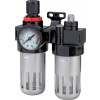Strend pro Filter Airtool MF-3, vzduchový, na kompresor, s regulátorom a tlakomerom, 1/4