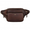 Pánska kožená taška na opasok Peterson PTN BP001-OPU hnedá 37 x 15 x 12 cm