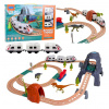LeanToys Elektrická vláčkodráha s dinosauřím parkem se světly a zvuky 76 cm