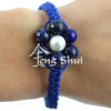 Shamballa náramok Kvet Lapis lazuli + Perla