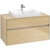 VILLEROY & BOCH Collaro závesná skrinka pod umývadlo na dosku (umývadlo v strede), 2 zásuvky, s LED osvetlením, 1000 x 500 x 548 mm, Nordic Oak, C019B0VJ