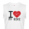 Pánské tričko I love my bike, Barva Bílá, Velikost M, Canvas Pánské tričko s krátkým rukávem Bezvatriko.cz 0156