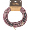 CASCHA Professional Line Guitar Cable, Straight, Tweed Red, 9 m