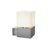 SLV SQUARE POLE WALL E27 venkovní stojací lampa nerezová ocel 304 max. 20W IP44 1000336