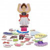 Melissa&Doug Drevená magnetická bábika na obliekanie - Balerína Nina