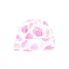 ENIE BABY Čiapka detská s ohybom Pink Leaves dievča 0-3m