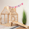 Montessori Furniture Montessori domček na hranie Home natural so šmykľavkou, rampou a príslušenstvom