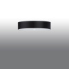 Sollux Lighting Stropné svietidlo Skala, 1x čierne textilné tienidlo, (biele sklo), (fi 60 cm)