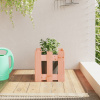 vidaXL Záhradný kvetináč s dizajnom plotu 30x30x30 cm masívny douglas - Hnedá - 80691-35122