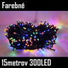 Vianočné osvetlenie LED 300 farebné 15m