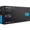 Jednorázové nitrylové rukavice 100ks MERCATOR Nitrylex® BLACK nepúdrované m cierna