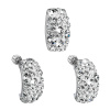 PAVONA Sada šperkov s krištáľmi Swarovski náušnice a prívesok biely obdĺžnik 39116.1