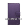 Kožený obal HTC Desire 610 – Wallet MN – fialová