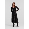 ŠATY KARL LAGERFELD SEQUIN MAXI EVENING DRESS BLACK