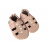 Hopi Hop Kožené capáčky Barefoot Veľ. XL (18-24 mes.) Sandálky ružové lienka