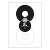 Etikety Top Stick A4/100 ks, priemer 117 mm - 2 CD/DVD etikety, biele