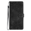 Peňaženkové puzdro Embossing Pattern Motýľ čierne – Samsung Galaxy A17 5G