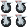 vidaXL Otočné kolieska s dvojitou brzdou 4 ks, 200 mm - 217717-211245