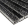Textilná hliníková kefová vstupná rohož FLOMA Alu Extra - dĺžka 100 cm, šírka 100 cm, výška 1,7 cm