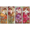 Alfons Mucha - Stones, sada 4 obrázkov plátno (Alfons Mucha - Stones, sada 4 obrázkov plátno)