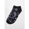 Bandana Pattern No Show Socks 5-Pack - black 47-50