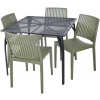 ROJAPLAST Set záhradného nábytku ZWMT-90 záhradný stôl 1 + 4 záhradné stoličky BARS