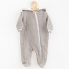 Dojčenský mušelínový overal s kapucňou New Baby Comfort clothes sivá - 74 (6-9m)