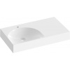 Ravak Lite 80/45 P nábytkové umývadlo 80x45x10 cm z liateho mramoru,otvor pre bat,Biele XJXP1280000
