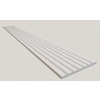 Dekoračný 3D lamelový Akustic panel 265x30x2,4cm Filc MDF Perleť Sivá lamela fólia Biela 3D-F-BIEL-PERLET
