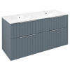 Sapho CIRASA STRIP umývadlová skrinka s dvojitým umývadlom 121x66x46cm, siena CR121-4242S-21