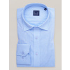 Pánska svetlomodrá košeľa slim fit s vysokým podielom ľanu 16981