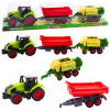 LEAN TOYS Traktor s prívesom a lisom na seno