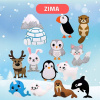 Zimné zvieratá – plstený DIY šijací set Habarri