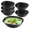 Šalátové misy Kadax Quadro 19 cm čierne 6 kusov