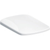 GEBERIT Selnova Square Compact WC sedadlo s automatickým pozvoľným sklápaním - Softclose, odnímateľné, z Duroplastu, biela, 501.930.01.1