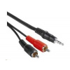 PremiumCord Kabel audio 3,5mm Jack - 2x Cinch 3m (M/M, stereo) kjackcin3